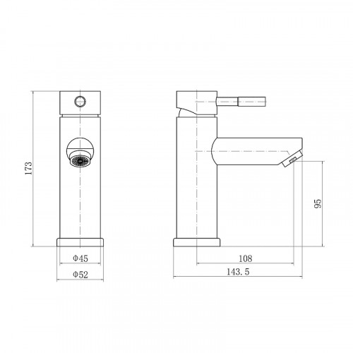 Смеситель для раковины Fashun A58101A с гигиеническим душем цвет Сатин