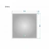 Зеркало Alavann Emma 80 ALV0065017 с подсветкой цвет Белый с сенсорным выключателем и подогревом