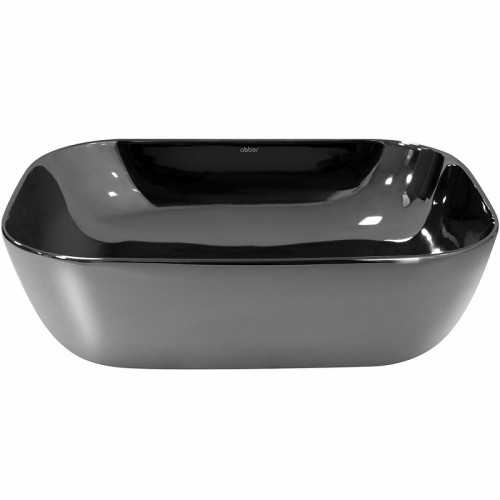 Раковина-чаша Abber Rechteck 46 AC2200GS Серебро фаянс накладная