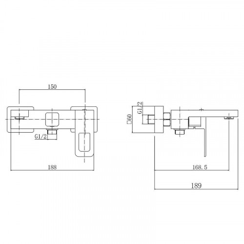 Смеситель для ванны Fashun A53017 цвет Сатин