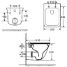 Комплект унитаза с инсталляцией WeltWasser AMBERG 506 ST + ROTBACH 004 GL-WT + AMBERG RD-BL 10000006919 цвет Белый глянцевый с сиденьем Микролифт и клавишей смыва цвет Черный