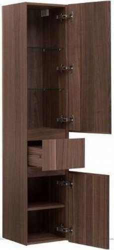 Шкаф пенал Aquanet Нью-Йорк 35 R 203956 подвесной Орех МДФ / ЛДСП