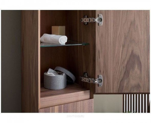 Шкаф пенал Aquanet Нью-Йорк 35 R 203956 подвесной Орех МДФ / ЛДСП