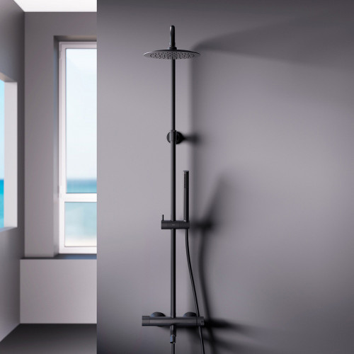 Душевая система Damixa Scandinavian Pure 936740300 Черная матовая латунь на стену