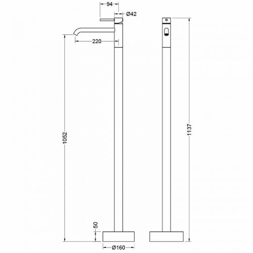 Смеситель для раковины Aquatek Европа AQ1309MB Черный матовый латунь на пол