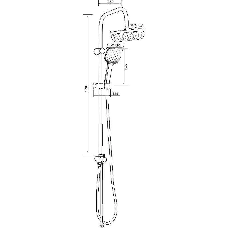 Душевая система Orange O-Shower OW04b Черная матовая
