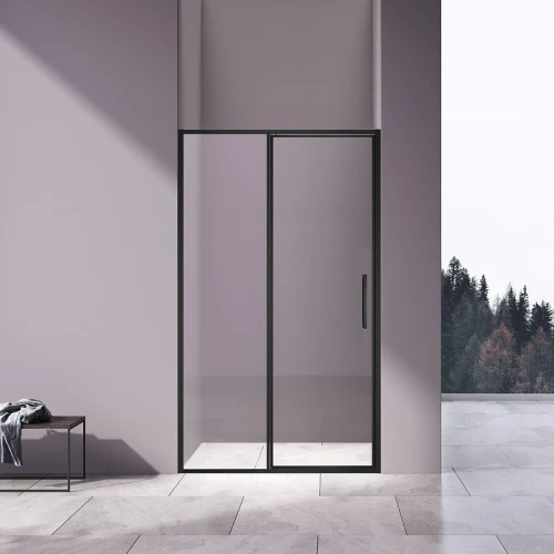 Душевая дверь Vincea Slim 120 VDP-4SL120CLB профиль Черный стекло прозрачное