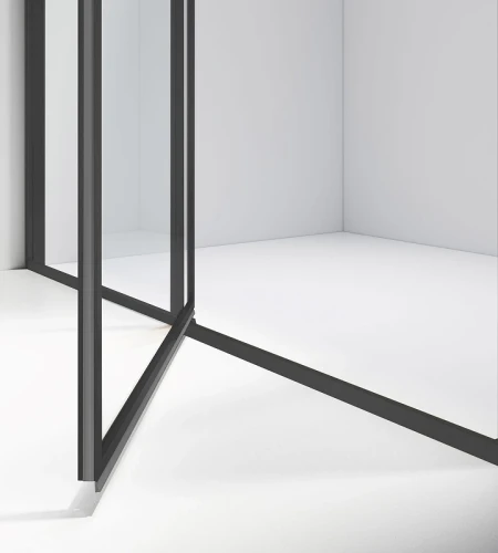 Душевая дверь Vincea Slim 120 VDP-4SL120CLB профиль Черный стекло прозрачное