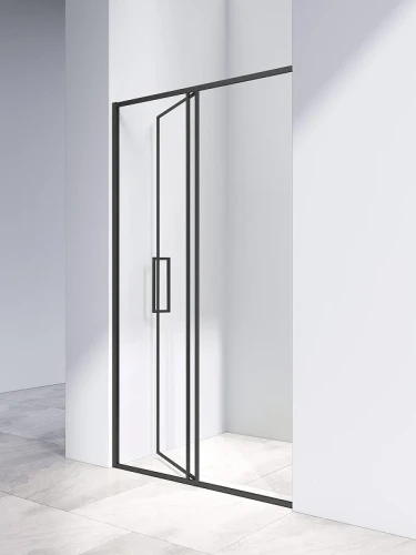 Душевая дверь Vincea Slim 120 VDP-4SL120CLB профиль Черный стекло прозрачное