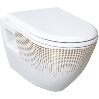 Унитаз Creavit Terra TP325-11CB00E-NA00 подвесной Белый с декором без сиденья фарфор подвесной