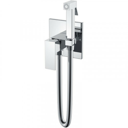 Гигиенический душ со смесителем Boheme Qubic 477-CR Хром латунь встраиваемый