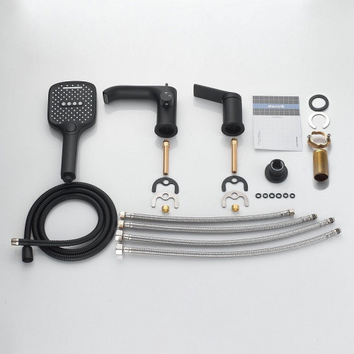 Смеситель на борт ванны Shevanik S41H S4112H цвет Черный