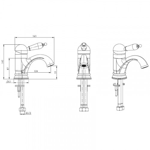 Смеситель для раковины Boheme Tradizionale Chromo 261-BLС Хром латунь