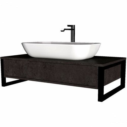 Тумба под раковину 1MarKa Grunge Loft 80П У85848 подвесная Бетон темно-серый МДФ / ЛДСП