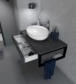 Тумба под раковину 1MarKa Grunge Loft 80П У85848 подвесная Бетон темно-серый МДФ / ЛДСП