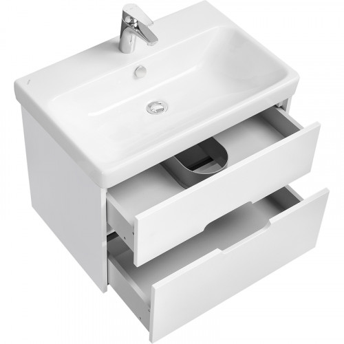 Тумба под раковину Aquaton Оливия 70 1A254301OL010 подвесная Белая матовая МДФ / ЛДСП