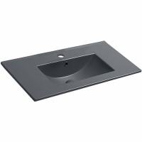 Раковина Vincea 80 VBS-13980MA Антрацит матовый фарфор полувстраиваемая