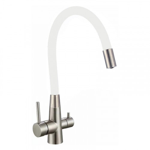 Смеситель для кухни Fmark FS1062-L02 цвет Сатин Белый