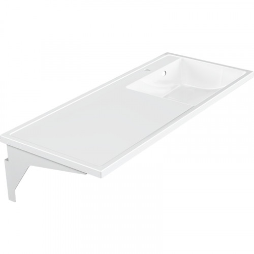 Раковина Paola Magenta 120 R с местом под стиральную машину Белая глянцевая