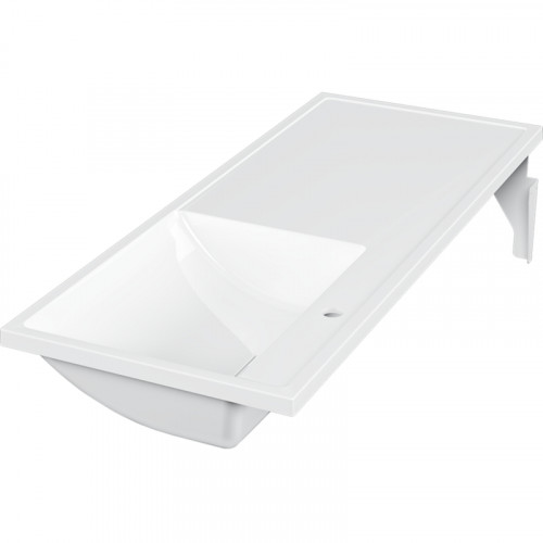 Раковина Paola Magenta 120 R с местом под стиральную машину Белая глянцевая