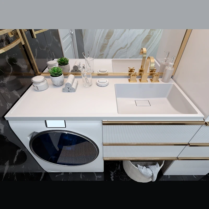 Раковина Paola Magenta 120 R с местом под стиральную машину Белая глянцевая