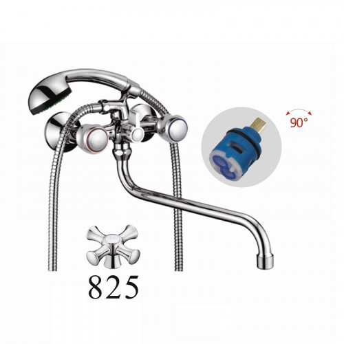 Смеситель для ванны D-Lin D146825 универсальный цвет  Хром