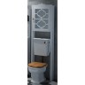 Шкаф пенал Corozo Манойр 50 SD-00000327 над унитазом Белый МДФ / ЛДСП, стекло