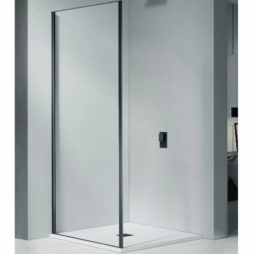 Душевая стенка Good Door Cofe SP-90-C-B 90 КФ00019 профиль Черный стекло прозрачное