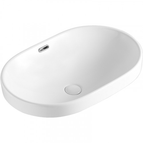 Раковина Orange 60 B05-600W Белая глянцевая фарфор полувстраиваемая