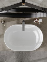Раковина Orange 60 B05-600W Белая глянцевая фарфор полувстраиваемая
