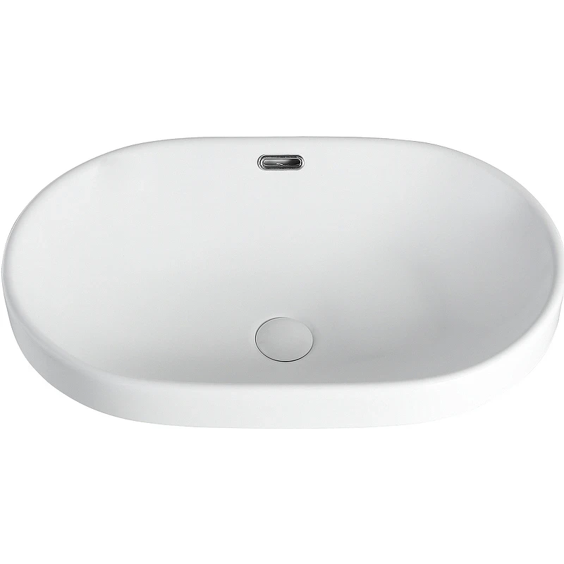 Раковина Orange 60 B05-600W Белая глянцевая фарфор полувстраиваемая