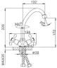 Смеситель для кухни Frap H20 F4020 Хром