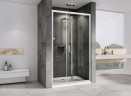 Душевая дверь Abber Sonnenstrand 100 AG07100 профиль Хром стекло прозрачное