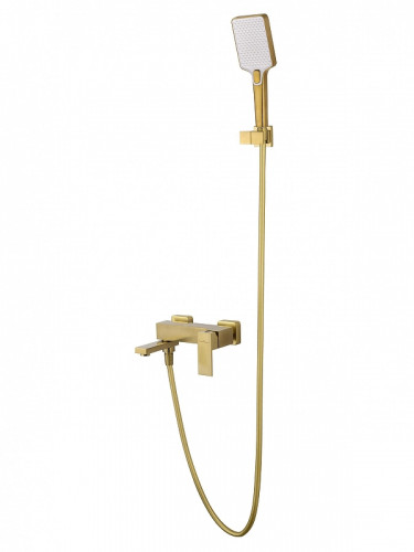 Смеситель для ванны Wonzon &amp; Woghand Cube WW-88639016-BG цвет Брашированное золото