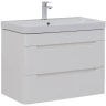 Тумба с раковиной Aquanet София 80 274192 подвесная Белый глянец МДФ / ЛДСП