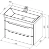 Тумба с раковиной Aquanet София 80 274192 подвесная Белый глянец МДФ / ЛДСП