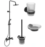Душевая система Ideal Standard Cerafine O BL749S3 с аксессуарами для ванной цвет Silk Black / Черный шелк