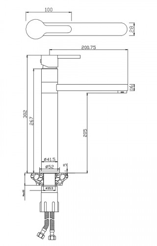 Смеситель для кухни Olive's Torres 17433TR Хром латунь