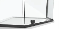 Душевой уголок Black&White Stellar Wind S875 90х90 8759090 профиль Черный стекло прозрачное