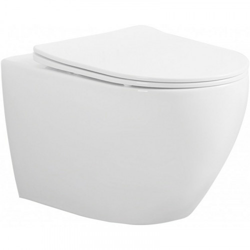 Унитаз Esbano Azalea ESUPAZALW подвесной Белый глянцевый с сиденьем Микролифт фаянс подвесной