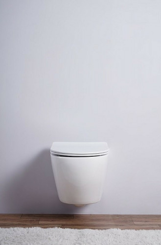 Унитаз Esbano Azalea ESUPAZALW подвесной Белый глянцевый с сиденьем Микролифт фаянс подвесной