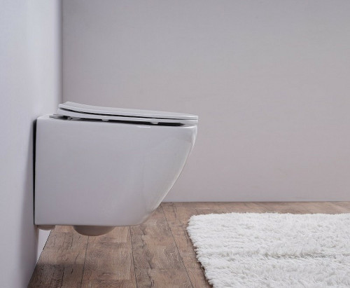 Унитаз Esbano Azalea ESUPAZALW подвесной Белый глянцевый с сиденьем Микролифт фаянс подвесной