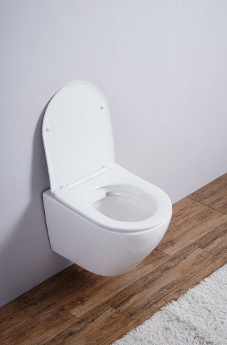 Унитаз Esbano Azalea ESUPAZALW подвесной Белый глянцевый с сиденьем Микролифт фаянс подвесной