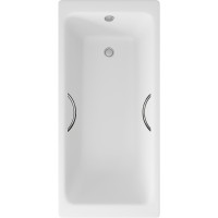 Чугунная ванна Delice Parallel 160x70 DLR220504R с ручками без антискользящего покрытия