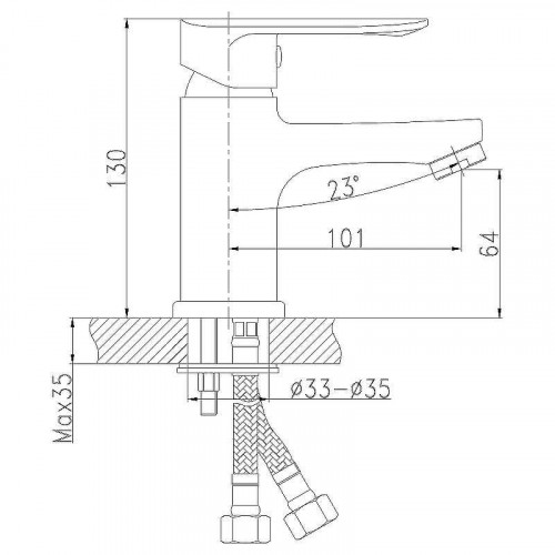 Смеситель для раковины Rossinka RS32-11 Хром