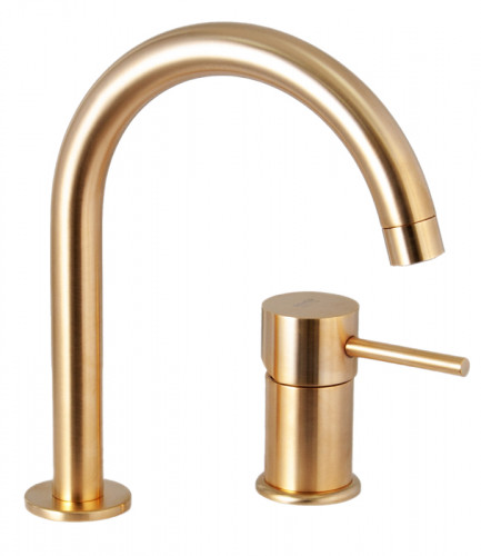 Смеситель для раковины Remer X Style X57BG цвет Золото брашированное