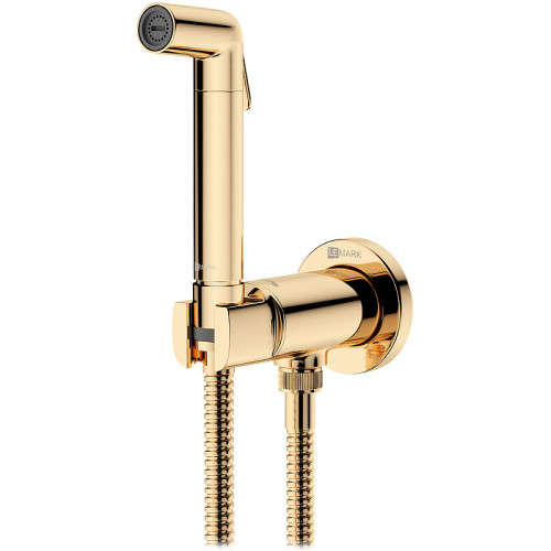 Гигиенический душ со смесителем Lemark Solo LM7171G Золото латунь встраиваемый