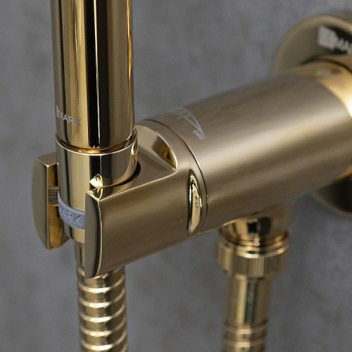 Гигиенический душ со смесителем Lemark Solo LM7171G Золото латунь встраиваемый