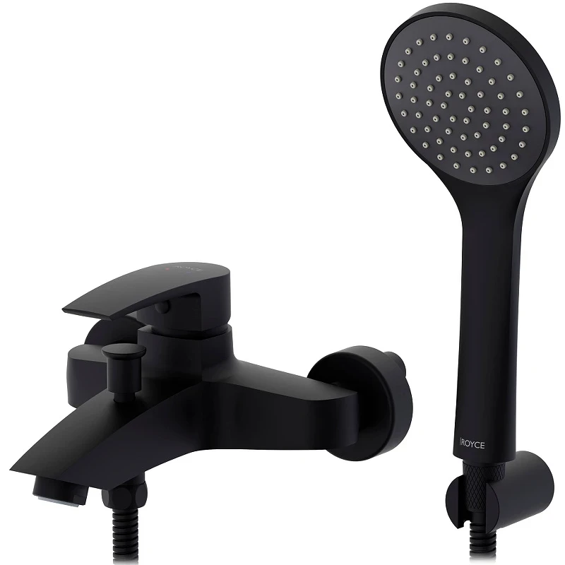 Смеситель для ванны Royce Pro RCM-120503BL Черный матовый латунь на стену