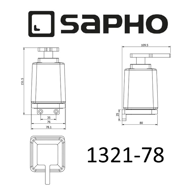 Дозатор для жидкого мыла Sapho Olymp 1321-78 Хром